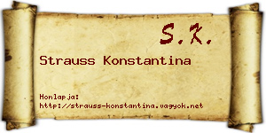 Strauss Konstantina névjegykártya
